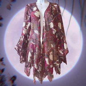 Wrangler Paisley Open Cardigan/Cover-Up